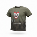 LEBE Great Owl Acid Wash Tee - Olive Acid Wash