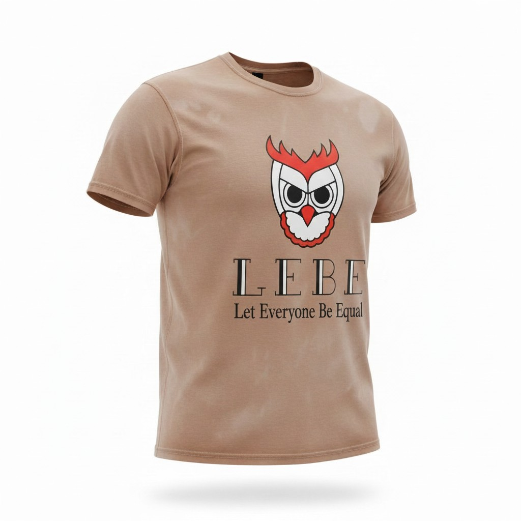 LEBE Great Owl Acid Wash Tee - Sand Acid Wash